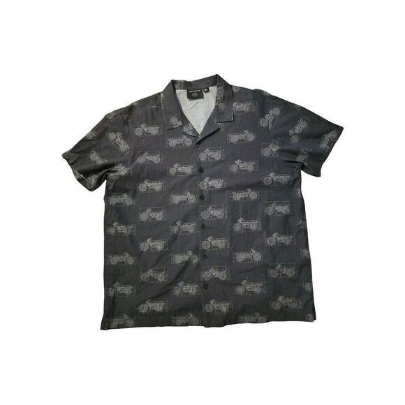 Harley Davison XL India Motorcycle Print Fueled All Over Custom Shirt Gr… - Picture 1 of 8